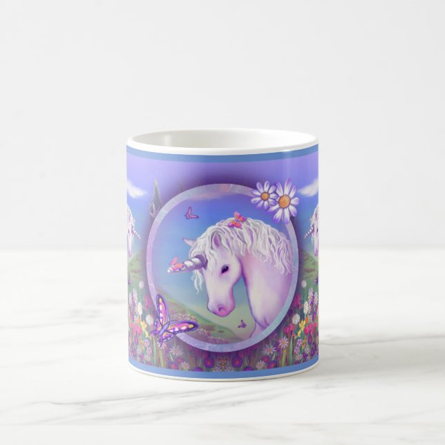 A Purple Paradise Coffee Mug (Center)