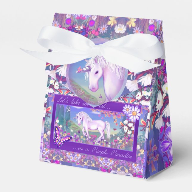 A Purple paradise Favour Box (Front Side)