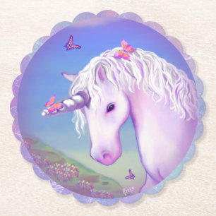 A Purple Paradise Paper Coaster