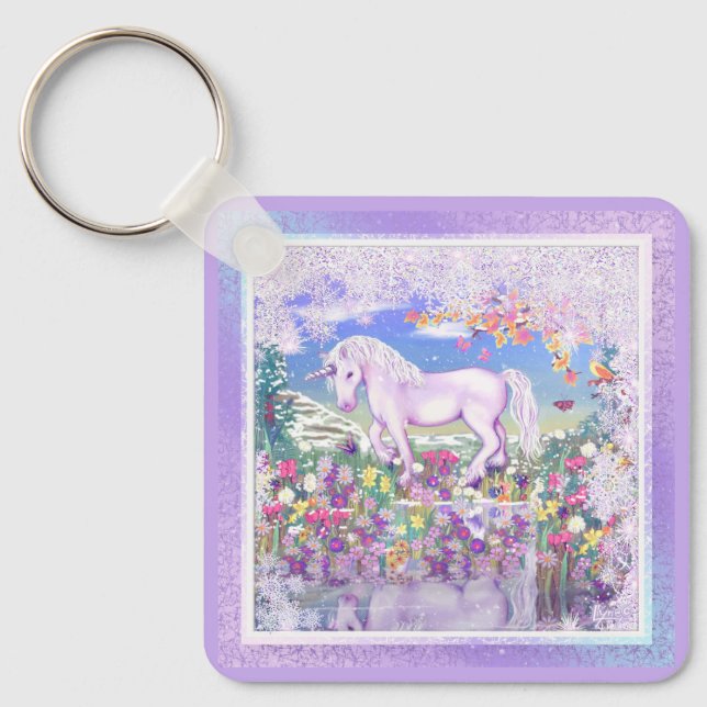 A purple paradise & snow key ring (Front)