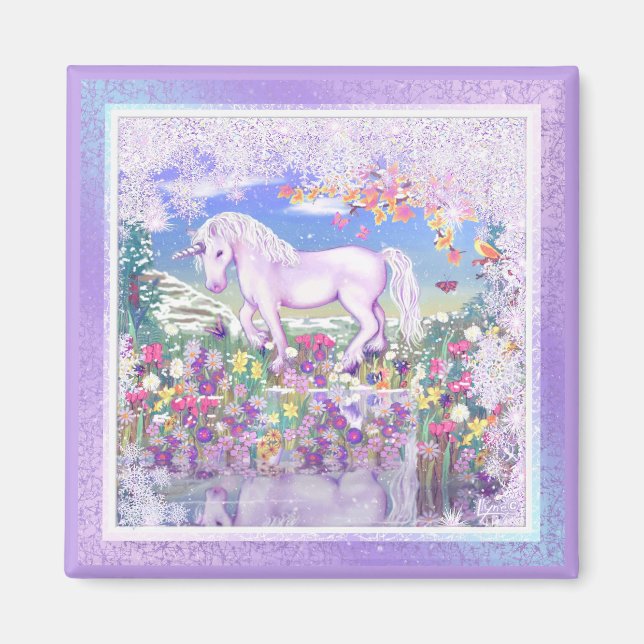 a purple paradise & snow magnet (Front)