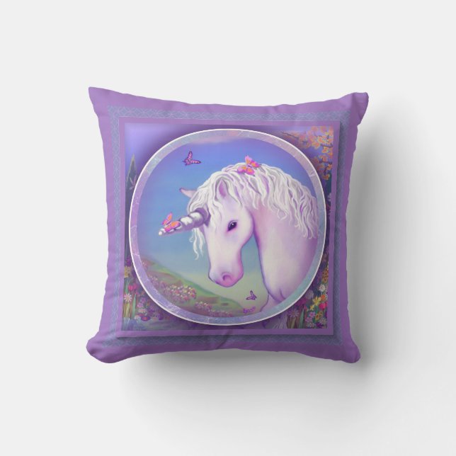 A Purple Paradise Throw Pillow (Front)