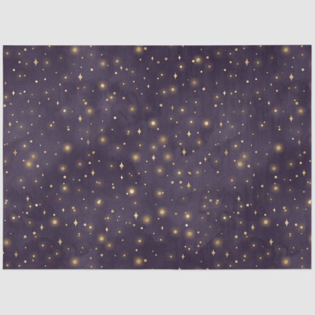 A Purple Starry Night Series Design 12 Tissue Paper (Front)