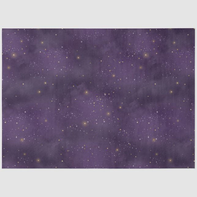 A Purple Starry Night Series Design 2 Tissue Paper (Front)