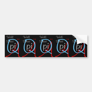 a q pi wall street bumper sticker
