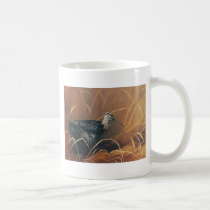 A quality mug with a painting of a snipe