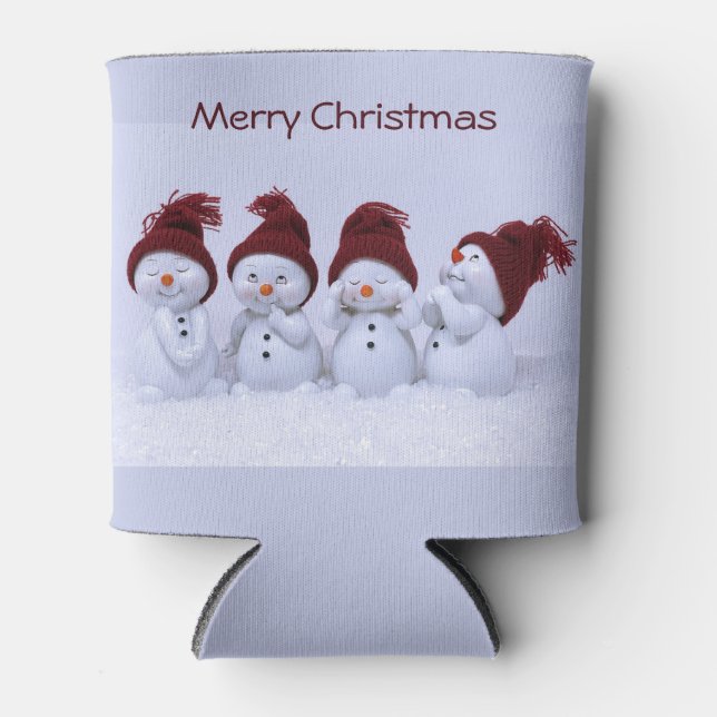 A quartet of snowmen can cooler (Front)
