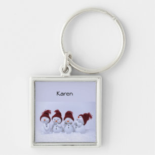 A quartet of snowmen  Monday, October 21, 2019 9:0 Key Ring