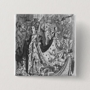 A queen 15 cm square badge