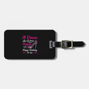 A Queen Was Born In August Birthday Women Luggage Tag