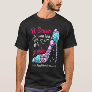 A Queen Was Born In December 64th Birthday Women H T-Shirt