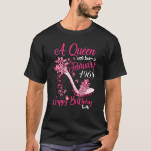 A Queen Was Born In February 1969 53th Birthday Wo T-Shirt