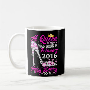 A Queen Was Born In February 2016 7th Birthday Hig Coffee Mug