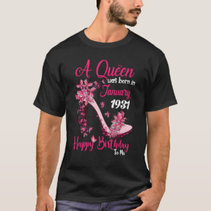 A Queen Was Born In January 1931 High Heel 92nd Bi T-Shirt