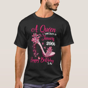 A Queen Was Born In January 2006 High Heel 17th Bi T-Shirt
