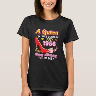 A Queen Was Born In July 1956 65th Happy Birthday T-Shirt