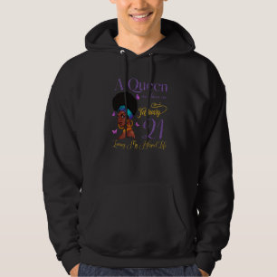 A Queen Was Born On February 21 Living My Blessed Hoodie