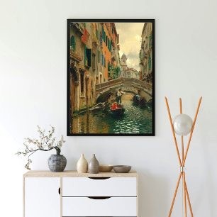 A Quiet Canal, Venice Poster