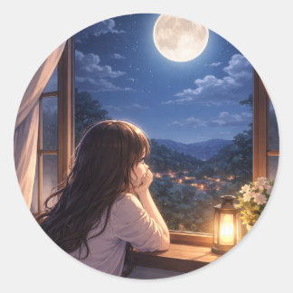 A Quiet Conversation with the Sky Classic Round Sticker