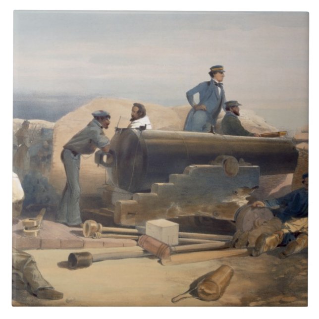 A Quiet Day in the Diamond Battery, plate from 'Th Tile (Front)