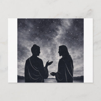 A Quiet Dialogue Under the Stars Postcard