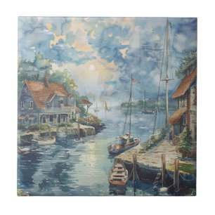 A Quiet Harbour Ceramic Tile