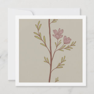 A Quiet Journey Delicate Botanical Silhouette Art Card