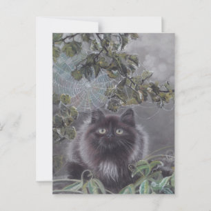 A Quiet Place - Kitten and Spiderweb Postcard