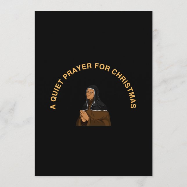 A QUIET PRAYER FOR CHRISTMAS INVITATION (Front)