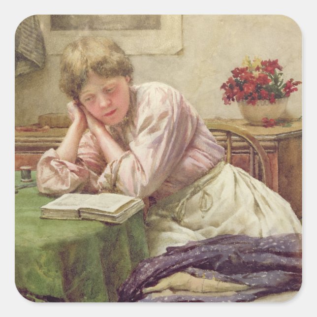 A Quiet Read Square Sticker (Front)