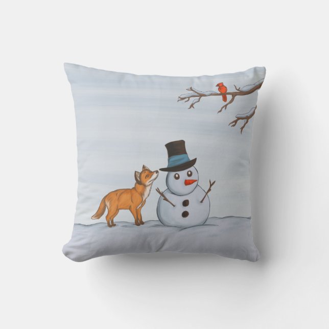 A Quiet Snow Day Cushion (Front)