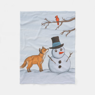 A Quiet Snow Day Fleece Blanket