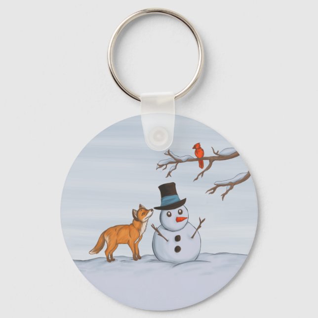 A Quiet Snow Day Key Ring (Front)