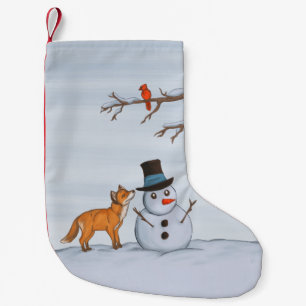 A Quiet Snow Day Small Christmas Stocking