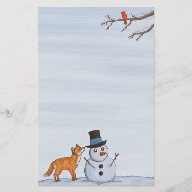 A Quiet Snow Day Stationery (Front)