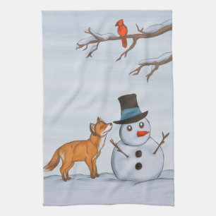A Quiet Snow Day Tea Towel