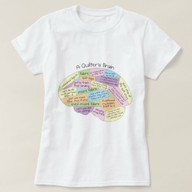 A Quilter's Brain Women's T-Shirt (Design Front)