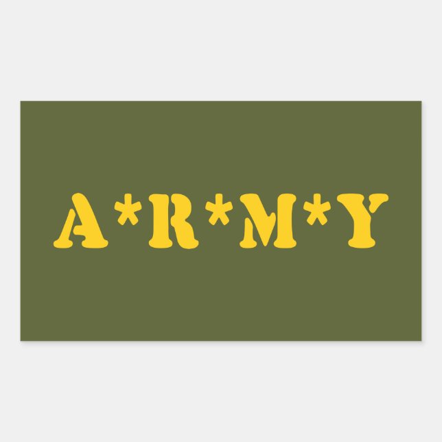 A*R*M*Y RECTANGULAR STICKER (Front)