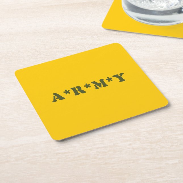 A*R*M*Y SQUARE PAPER COASTER (Angled)