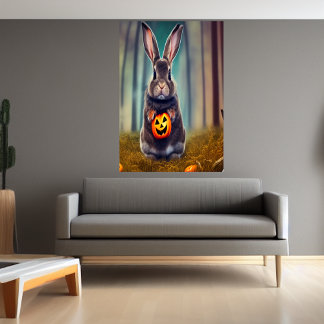 A rabbit in the forest | AI Art Poster