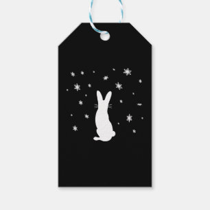 A Rabbit In The Snow Beautiful Christmas Time Gift Tags