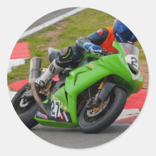 A racing Ninja Classic Round Sticker