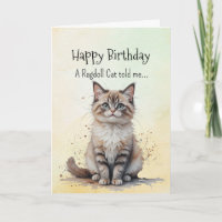 A Ragdoll Cat Personality Birthday Fun Animal