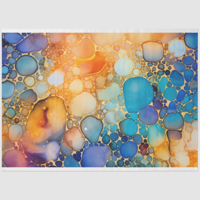 A Rainbow Alcohol Ink Series Design 1 Tissue Paper (Front)