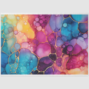 A Rainbow Alcohol Ink Series Design 3 Tissue Paper