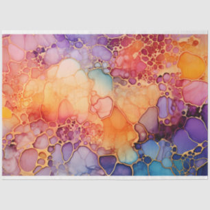 A Rainbow Alcohol Ink Series Design 9 Tissue Paper