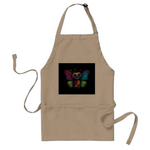 A rainbow-colored-butterfly standard apron
