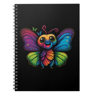 A rainbow-coloured-butterfly notebook