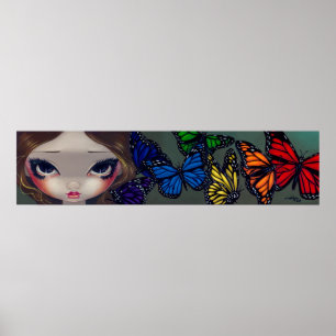 A Rainbow of Butterflies fairy Art Print