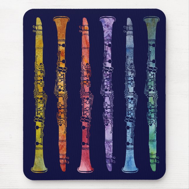 A Rainbow of Clarinets Mouse Pad (Front)